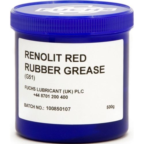 Red Rubber Grease 500g Tub for Seals and Rubber Components Fuchs Renolit - VC188