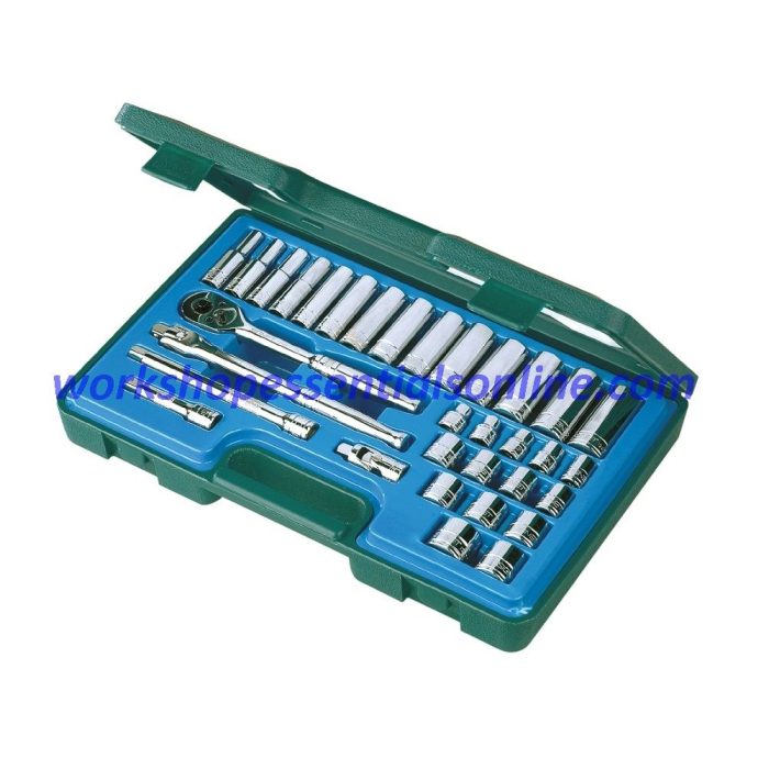 3/8" Drive Metric Socket Set Standard+Deep Signet S12733 33pc In Plastic Case