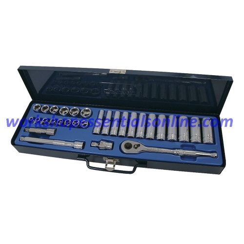 3/8" Drive Metric Socket Set Standard+Deep Signet S12830 30pc In Metal Case