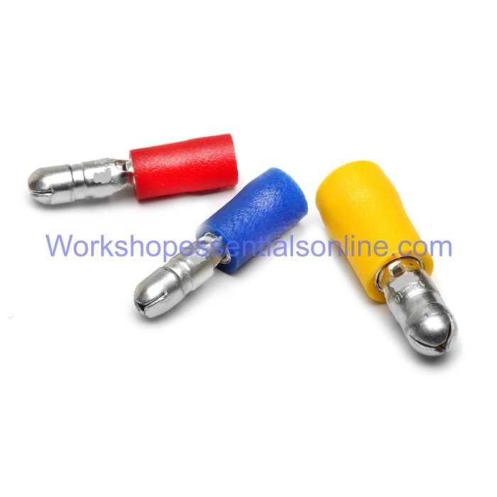 Male Bullet Connectors Insulated Electric Crimp Terminals Red-Blue-Yellow