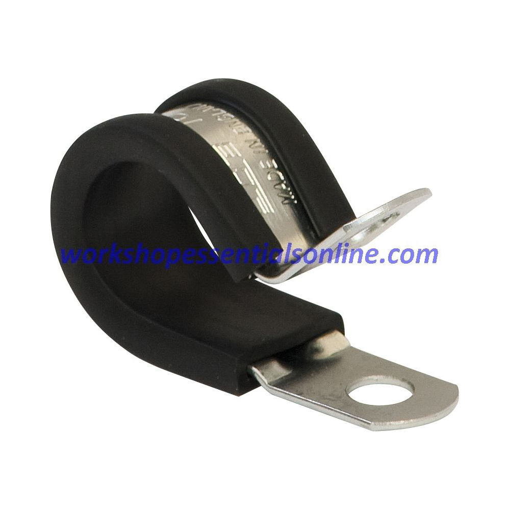 P-Clips EPDM Rubber Lined Steel Zinc Plated To Mount Cables Wires Tubes Pipes