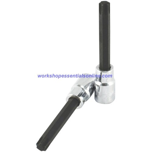 T45 Long Torx Bit Socket 1/2" Drive 110mm Long Trident T131045