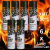 VHT Paint Matt Black 500ml Very High Temperature 650°C Exhaust-BBQ-Oven 1-6 Cans