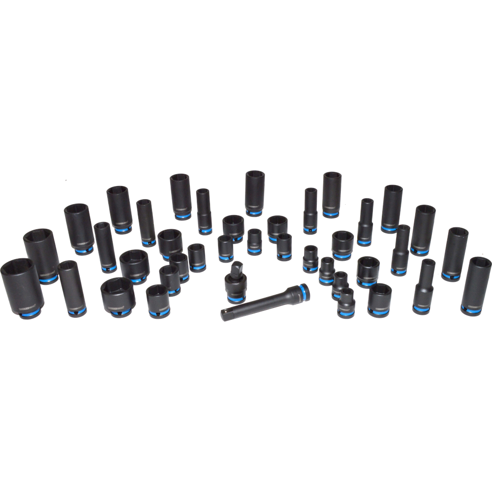 1/2" Drive Impact Socket Set 10-32mm Short and Deep + UJ + Ext in Case KI-K12-1 - Image 2