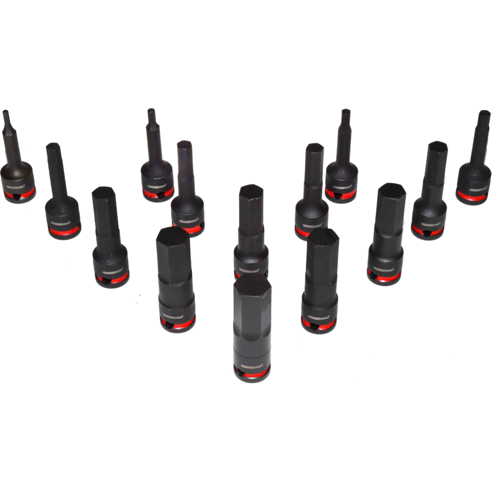 3/8" Drive Hex/Allen Key Sockets Impact H3-H16 Powerhand in Foam Tray - Image 2