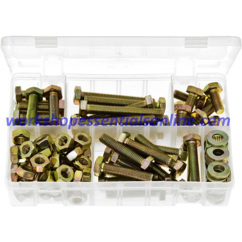 M10 Metric High Tensile Set Screws, Steel Nuts, Flat Washers. AB130