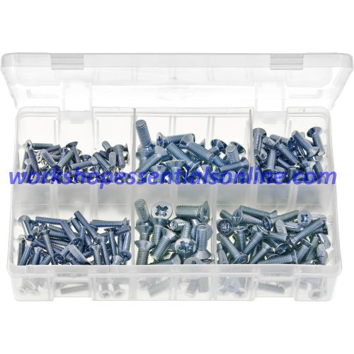 Machine Screws (Body Screws) Countersunk, Pozi-Metric. 250 Pcs AB135