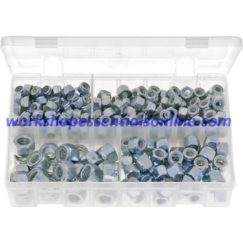 UNC Nylon Lock Nuts. Sizes 1/4" to 1/2". 300 Pieces. AB14