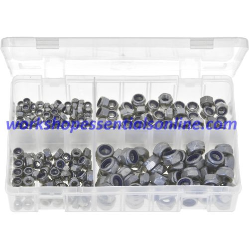 Metric Stainless Steel Nylon Lock Nuts 250 Pieces. AB156