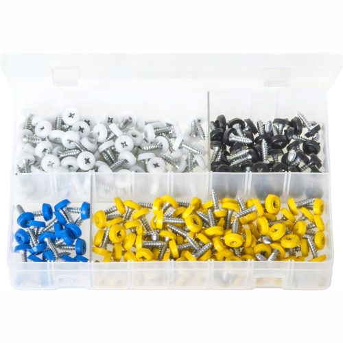 Number Plate Fasteners with Plastic Head - Short 260 Pieces. AB184