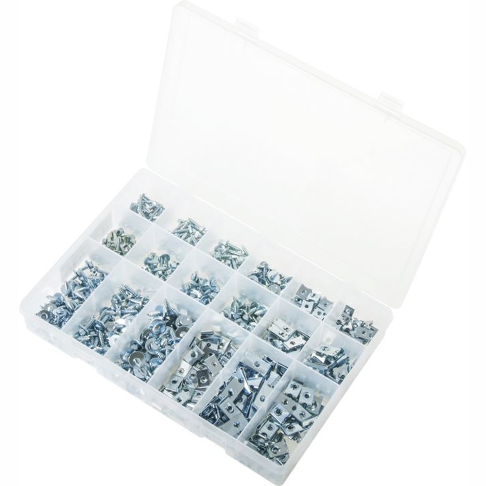 Sheet Metal Screws, U-Nuts & J-Nuts. Max Box. 600 Pieces. AB504