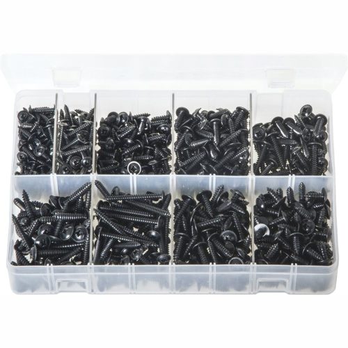 Self-Tapping Screws. Flanged - Pozi Black. AB Type 700 Pieces. AB71