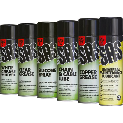Lubricant Aerosols Assorted Pack of 6 x 500ml Cans SASL