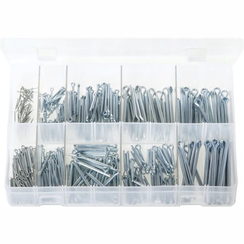 Split Pins - Imperial & Metric Zinc Plated Steel. 370 Pieces. AB206