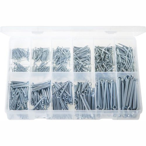 Split Pins - Imperial Zinc Plated Steel. 850 Pieces. Max Box AB508