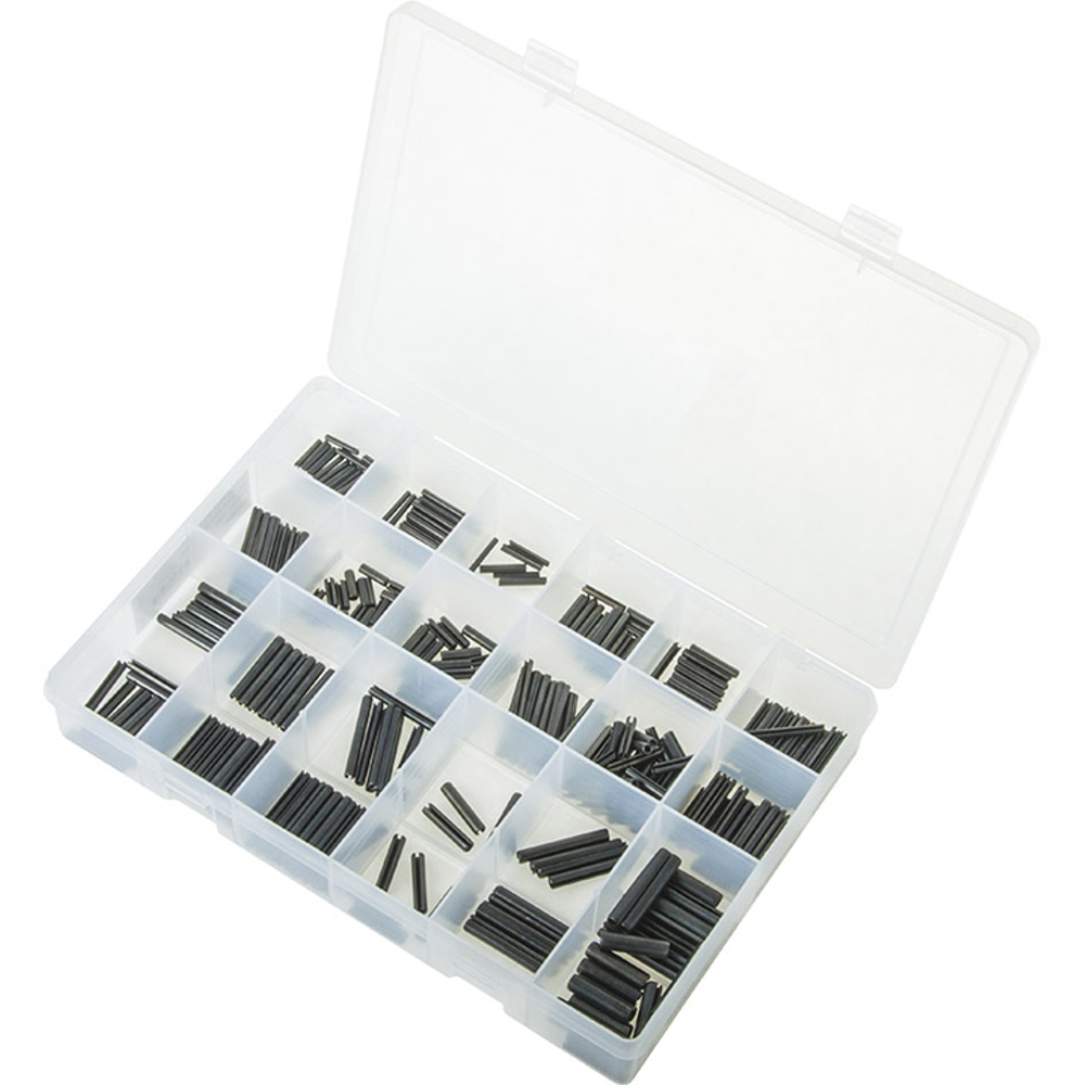 Spring Roll Pins - Metric. Black. 340 Pieces. Max Box AB555