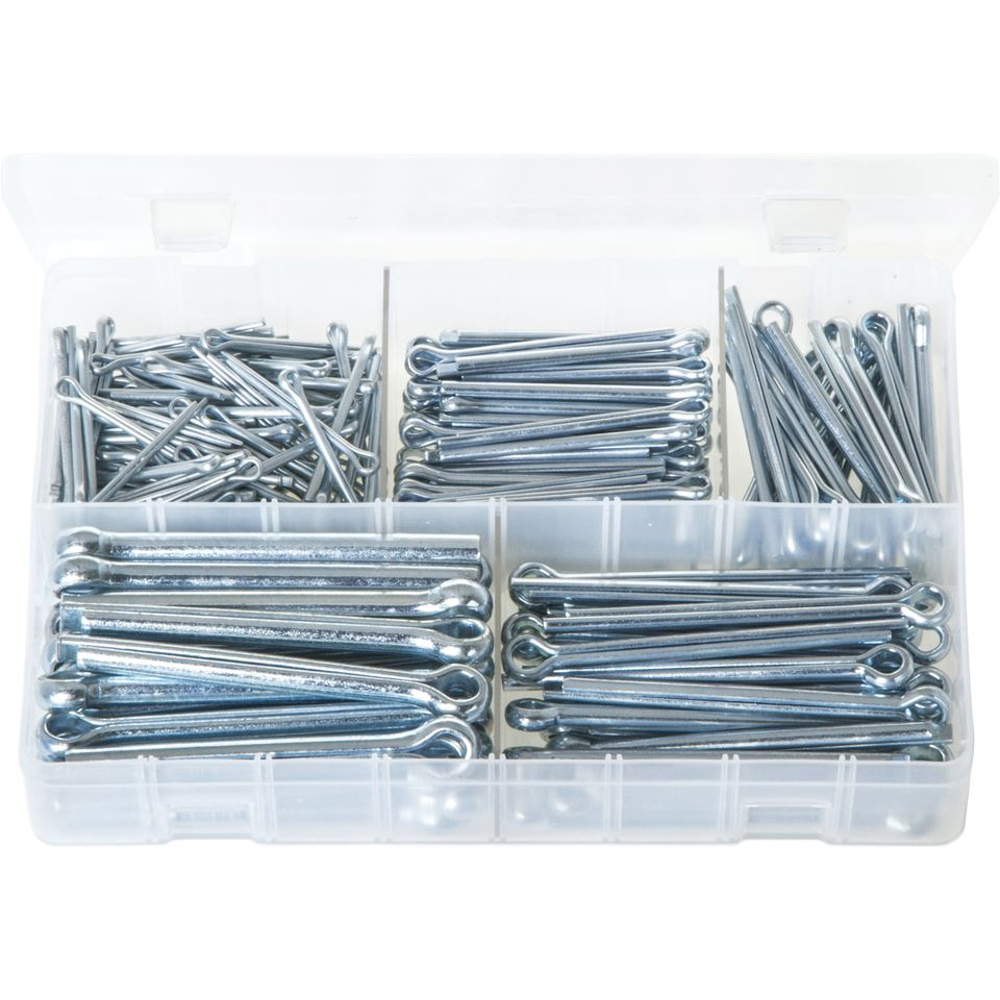 Split Pins - Imperial (Large Sizes). Zinc Plated Steel. 225 Pieces. AB73