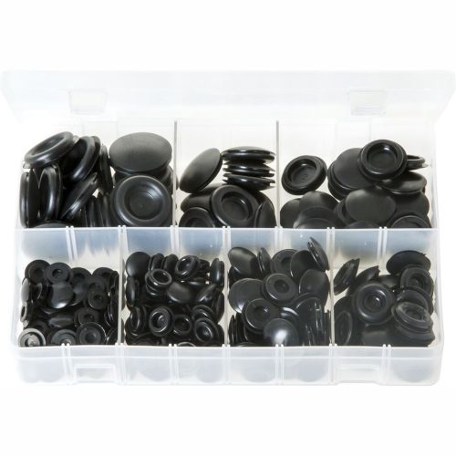 Grommets - Blanking. Black Rubber. 220 Pieces. AB191