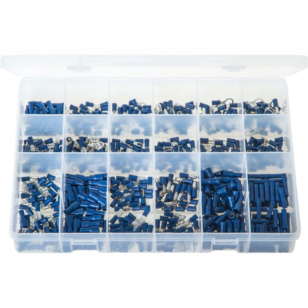 Terminals - Insulated - Blue. Max Box. 600 Pieces. AB502