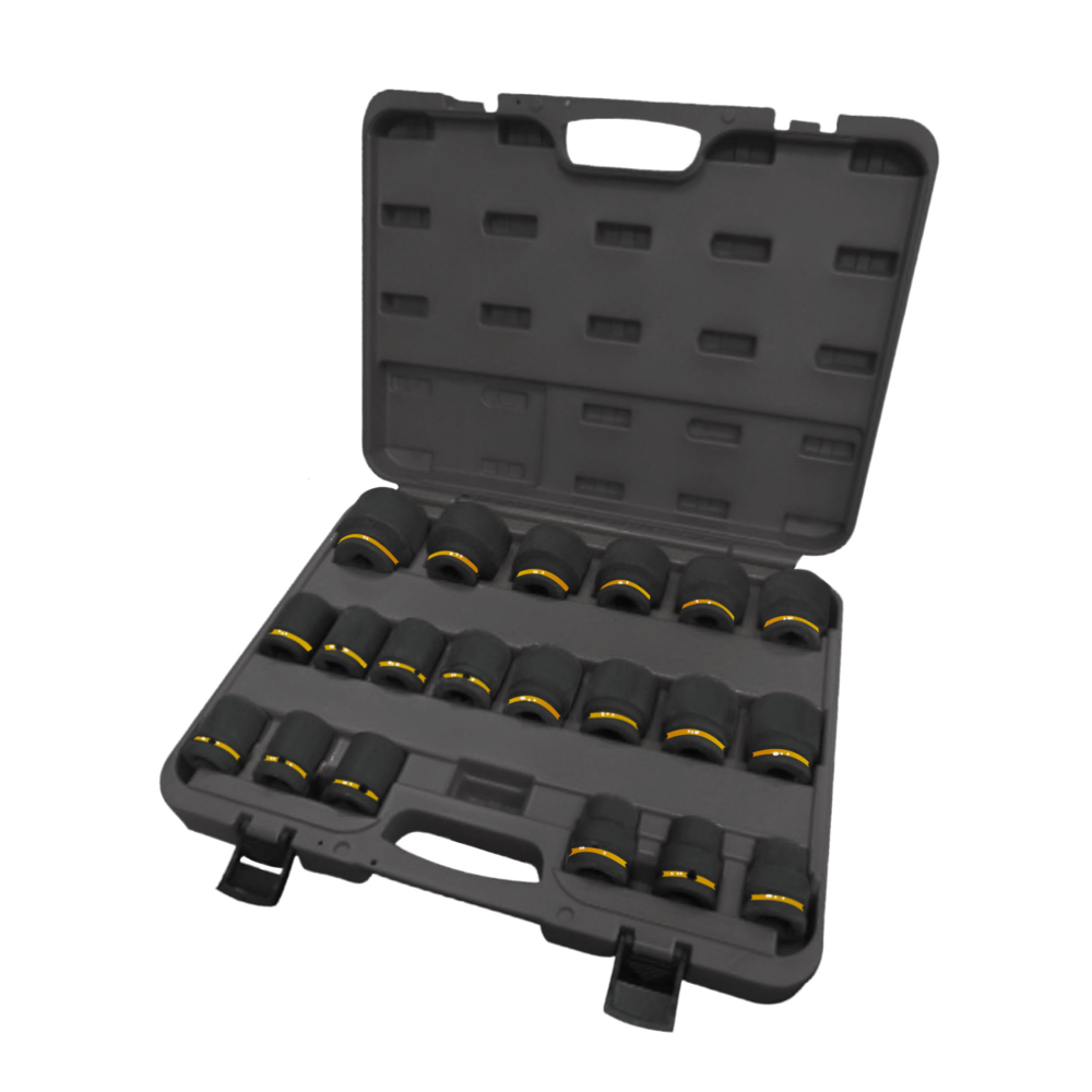 3/4" Drive Impact Socket Set 19-50mm Standard Length in Plastic Case