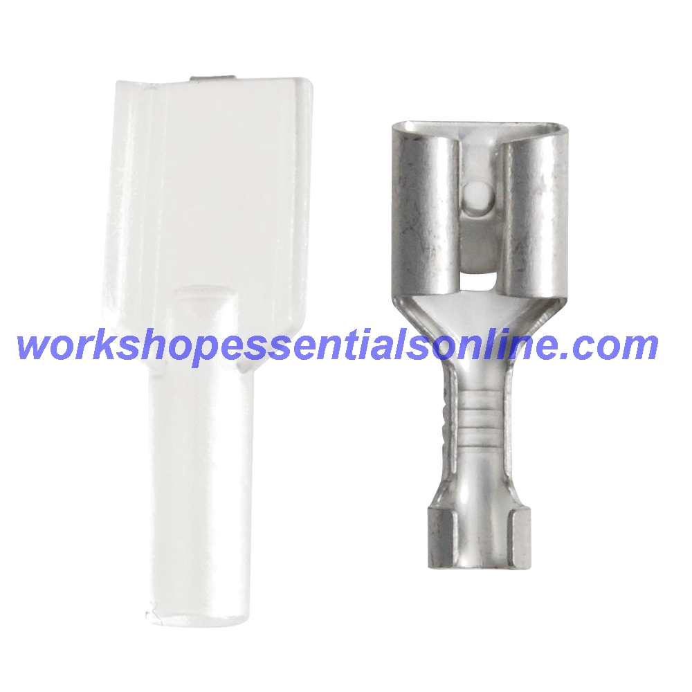 Non-Insulated Push-On Female Zinc Terminal 6.3mm and Terminal Covers ET420