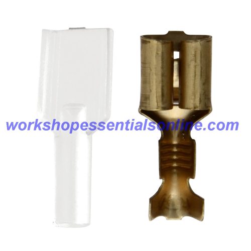 Non-Insulated Push-On Female Brass Terminal 6.3mm and Terminal Covers ET60