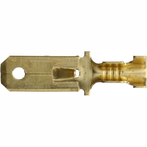 Non-Insulated Push-On Male Brass Terminal. 6.3mm ET61 - Free Postage