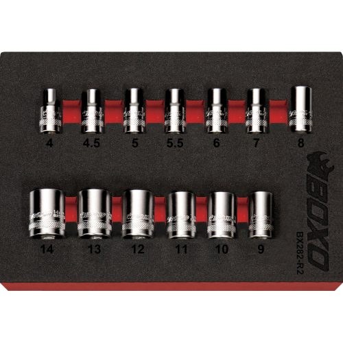 1/4" Drive MULTIfix Spline Socket Set 13 Pcs BX282-R2