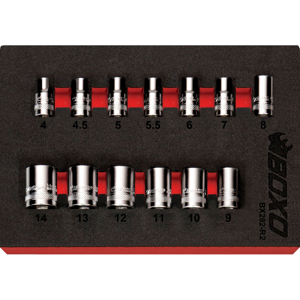 1/4" Drive MULTIfix Spline Socket Set 13 Pcs BX282-R2