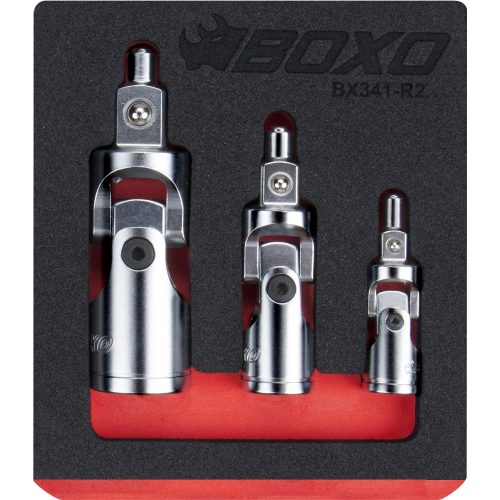 Universal Joint Set Magnetic 3 Pcs 1/4", 3/8" & 1/2" Drive BX341-R2