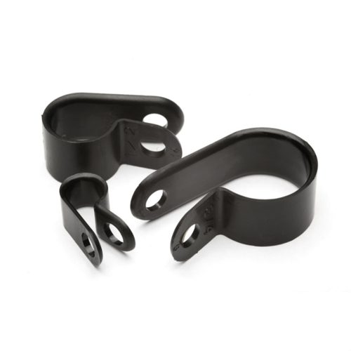 Black Nylon P-Clips Fasteners Cable Conduit Tubing Wire Plastic