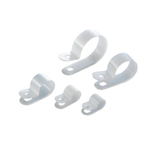 White/Natural Nylon P-Clips Fasteners Cable Conduit Tubing Wire Plastic
