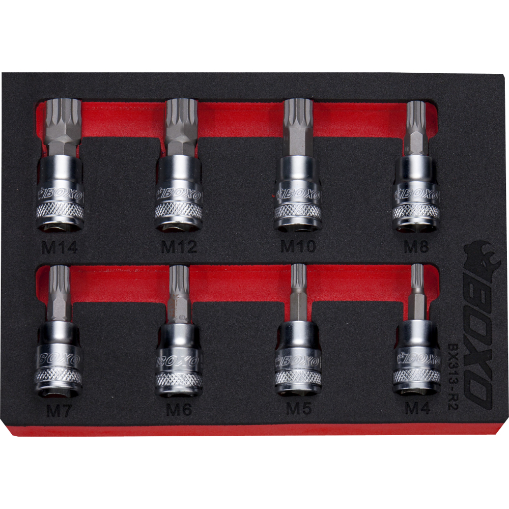 3/8" Drive Spline Bit Socket M8 BOXO 48mm Tall SB32-M0848