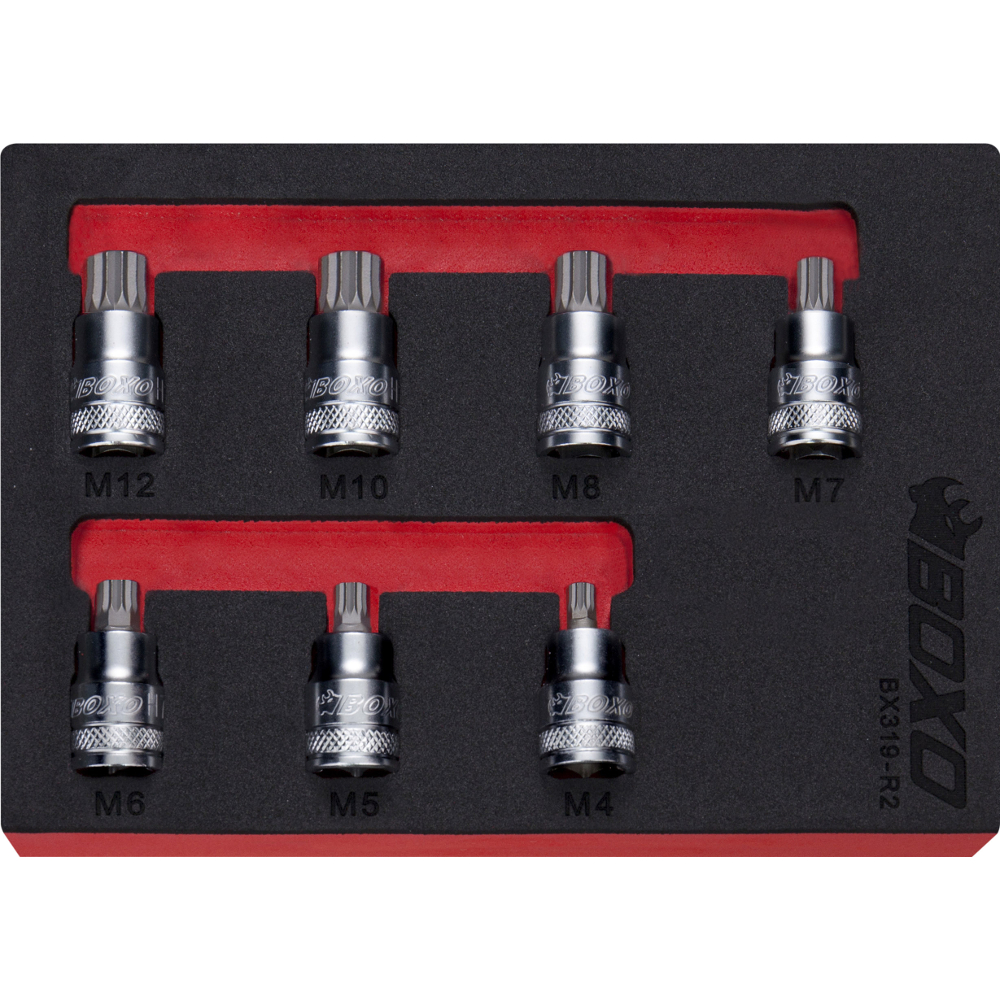 3/8" Drive Spline Super Stubby Bit Socket M5 BOXO SB32-M0539