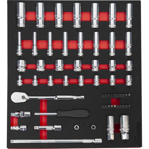 3/8" Drive Master Set 60 Pieces. BOXO BX586-R2