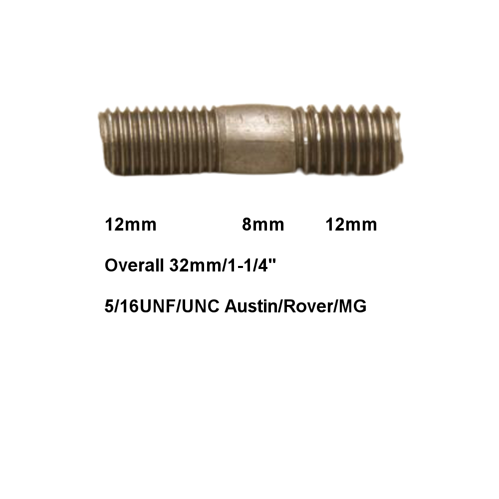 Exhaust Manifold Studs/Brass Nuts UNC/UNF 5/16" & 3/8" Stud Size - Image 4