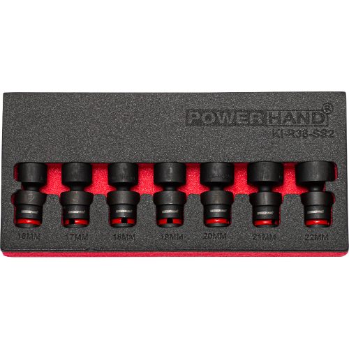 3/8" Drive Shallow Swivel Impact Socket Set 7 Pce 16-22mm KI-R38-SS2