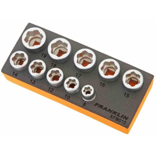 3/8" Drive Bolt Extractor Set 10 Pcs Franklin XFB010