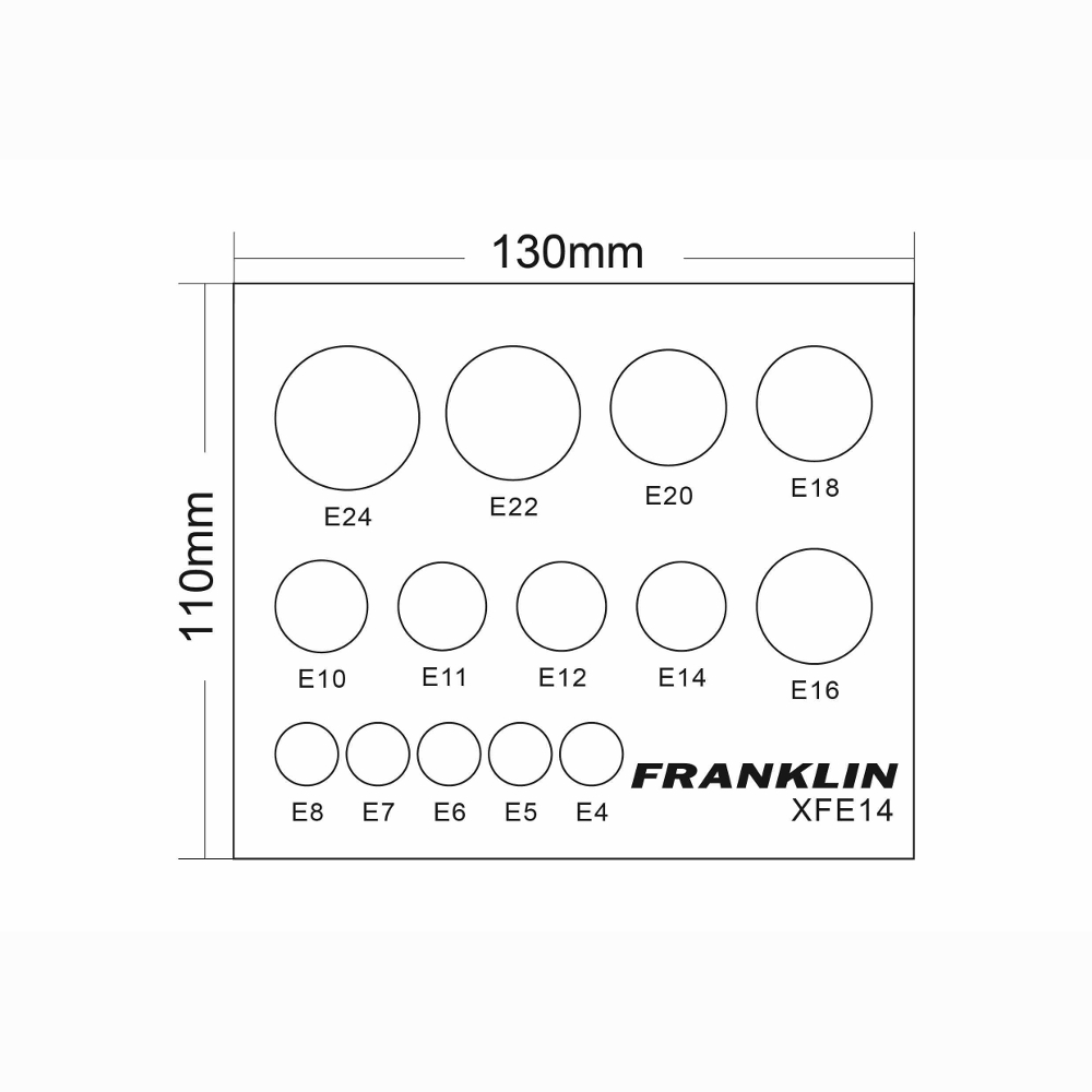 1/4", 3/8" & 1/2" Drive External Torx Socket Set Franklin Tools XFE14