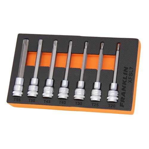 3/8" Drive Long Torx Bit Socket Set 7 Pcs Franklin XFSL7