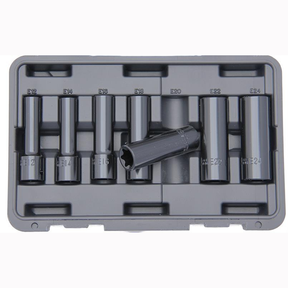 1/2" Drive Deep Impact E-Torx Socket Set 7 Pcs Franklin Tools SE870