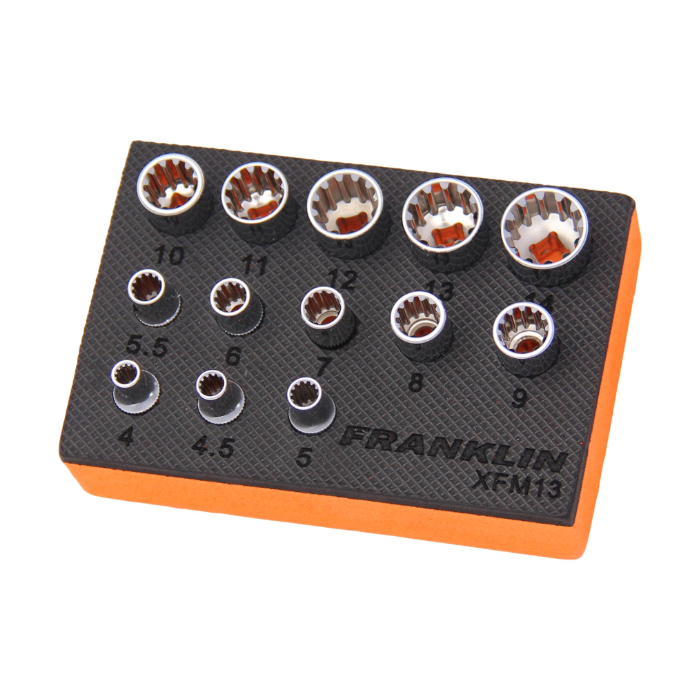 1/4" Drive Multidrive Socket Set 13 Pcs Franklin Tools XFM13