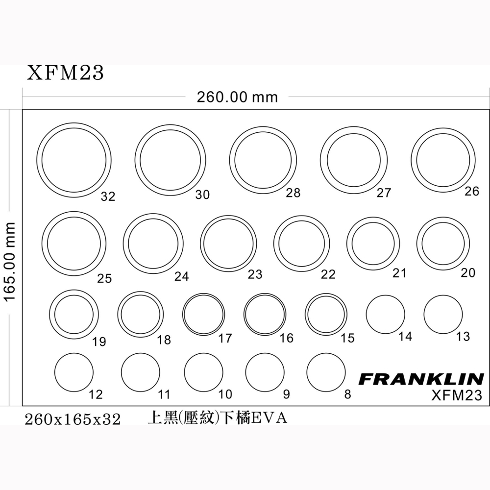1/2" Drive Multi-Drive Socket Set 23 Pcs Franklin Tools XFM23