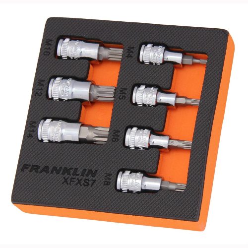 3/8" Drive Spline Bit Socket Set 7 Pcs Franklin Tools XFXS7