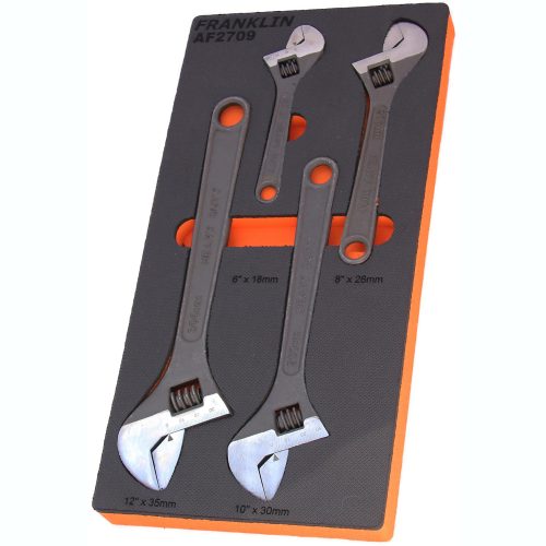 Adjustable Spanner/Wrench Set 6", 8", 10" & 12" Franklin Tools AF2709