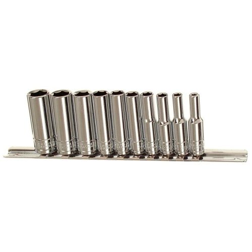 1/4" Drive Deep Metric Socket Set 10 Pcs 6 Point Franklin Tools FT1410