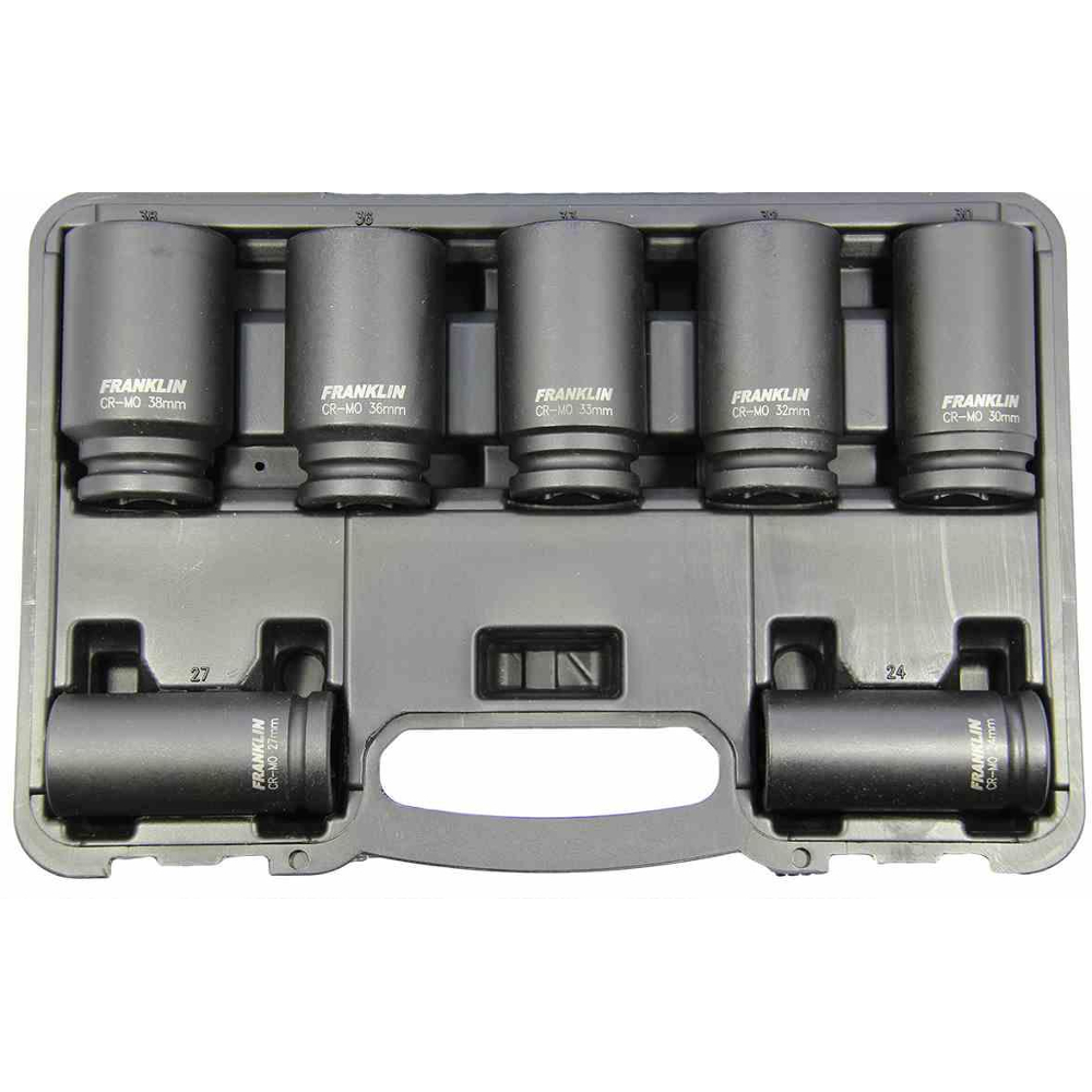 3/4" Drive Deep Impact Socket Set 7 Pcs 6 Point Franklin Tools TA807