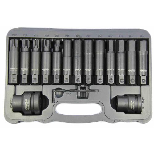 3/4" & 1" Drive Impact Bit Socket Set 16 Pcs Franklin Tools TA810