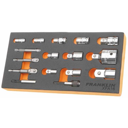 Bit Holder & Socket Adaptor Set 16 Pcs Franklin Tools XFA16