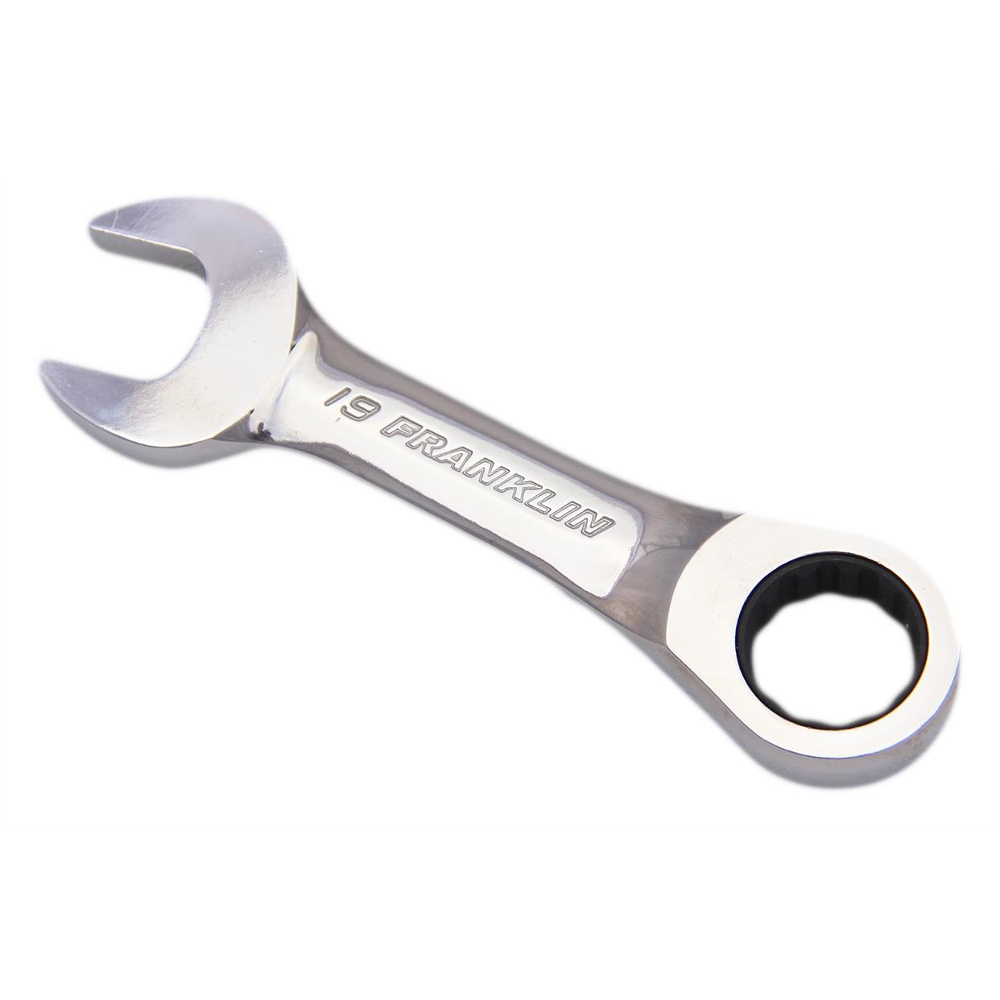Stubby Ratchet Spanner Set 10 Pce 12 Point Franklin Tools AF7200
